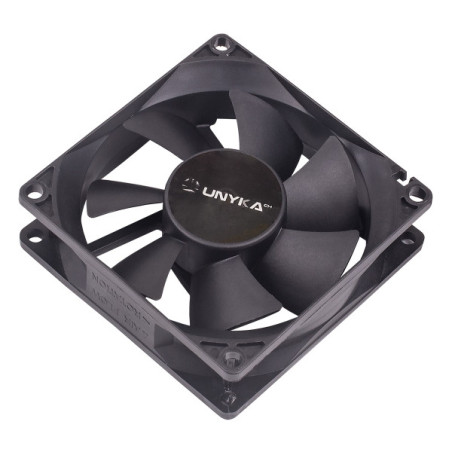 Ventilateur Unykach 80 mm – Vitesse maximale. 2000 tr/min - Couleur noire